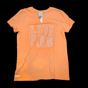 Victoria's Secret PINK Campus Tee LOVE PINK NWT SIZE L